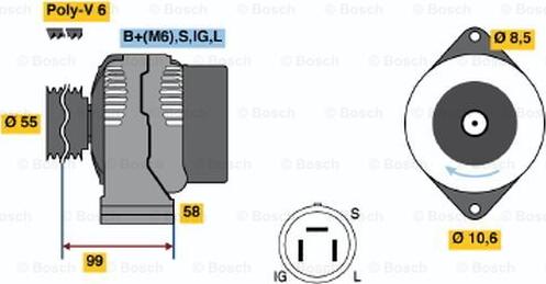 BOSCH 0 986 046 391 - Alternatore www.autoricambit.com