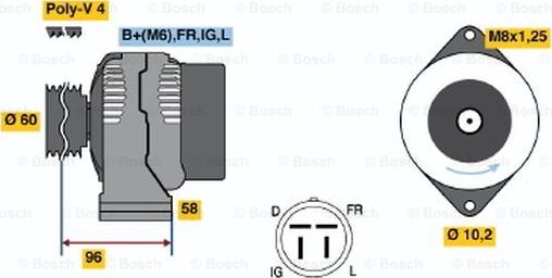 BOSCH 0 986 040 910 - Alternatore www.autoricambit.com