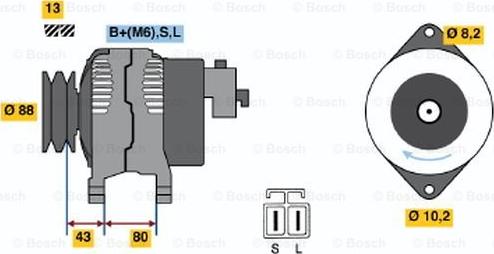 BOSCH 0 986 040 561 - Alternatore www.autoricambit.com