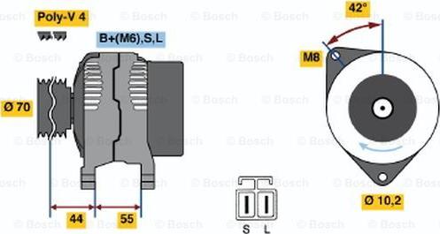 BOSCH 0 986 040 521 - Alternatore www.autoricambit.com