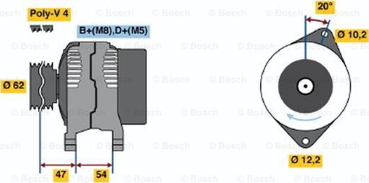 BOSCH 0 986 040 661 - Alternatore www.autoricambit.com