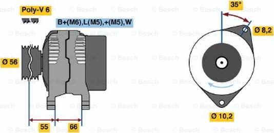 BOSCH 0 986 040 001 - Alternatore www.autoricambit.com