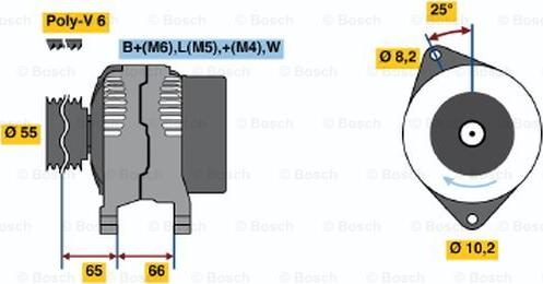 BOSCH 0 986 040 071 - Alternatore www.autoricambit.com