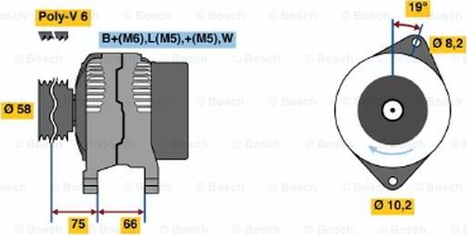 BOSCH 0 986 040 131 - Alternatore www.autoricambit.com