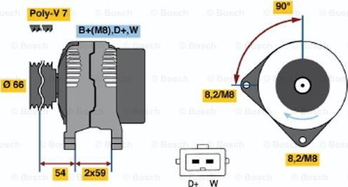 BOSCH 0 986 040 840 - Alternatore www.autoricambit.com