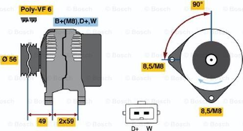 BOSCH 0 986 040 860 - Alternatore www.autoricambit.com