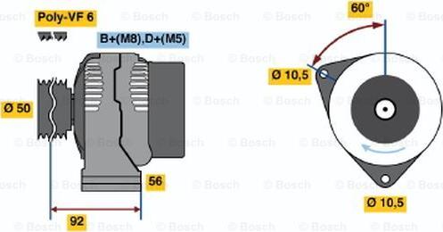 BOSCH 0 986 040 800 - Alternatore www.autoricambit.com