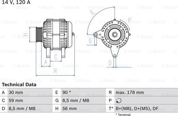 BOSCH 0 986 040 350 - Alternatore www.autoricambit.com