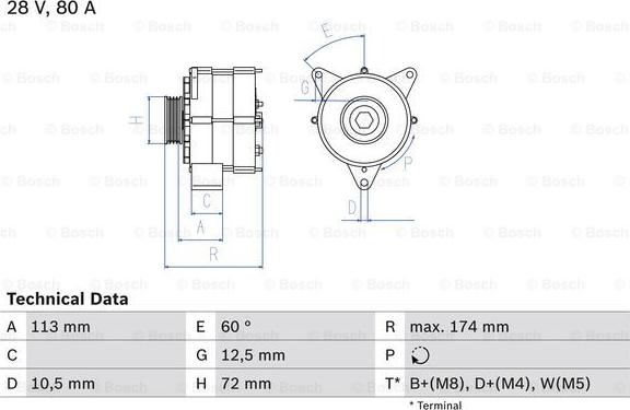 BOSCH 0 986 040 260 - Alternatore www.autoricambit.com