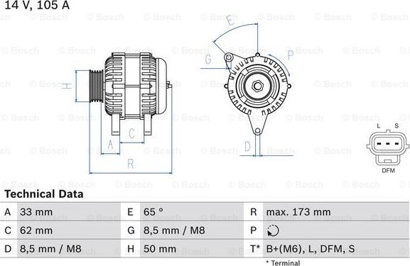 BOSCH 0 986 041 950 - Alternatore www.autoricambit.com