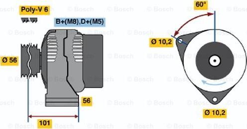 BOSCH 0 986 041 401 - Alternatore www.autoricambit.com