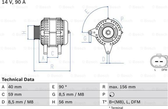 BOSCH 0 986 041 500 - Alternatore www.autoricambit.com