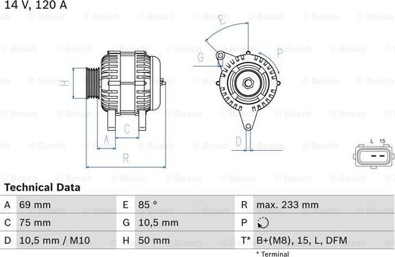 BOSCH 0 986 041 810 - Alternatore www.autoricambit.com