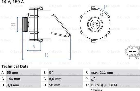 BOSCH 0 986 041 760 - Alternatore www.autoricambit.com