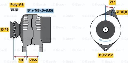 BOSCH 0 986 048 030 - Alternatore www.autoricambit.com