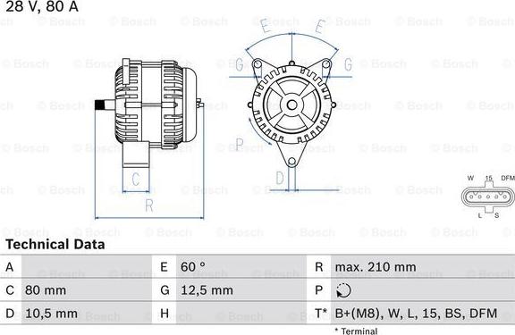 BOSCH 0 986 048 100 - Alternatore www.autoricambit.com