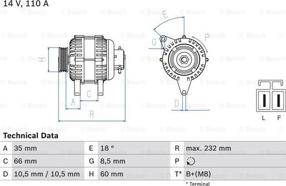 BOSCH 0 986 048 301 - Alternatore www.autoricambit.com