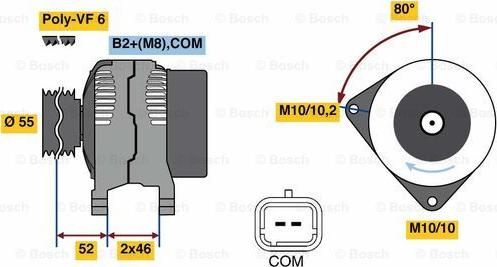 BOSCH 0 986 048 760 - Alternatore www.autoricambit.com