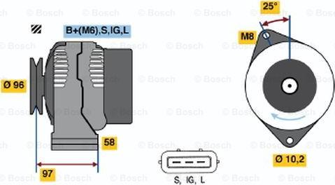 BOSCH 0 986 043 021 - Alternatore www.autoricambit.com