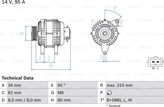 BOSCH 0 986 043 141 - Alternatore www.autoricambit.com