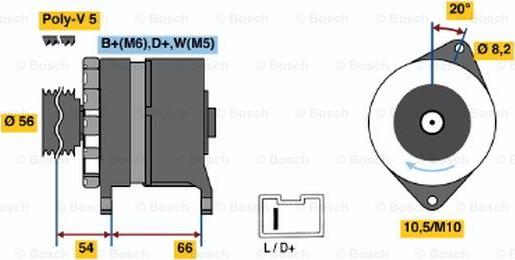 BOSCH 0 986 043 151 - Alternatore www.autoricambit.com