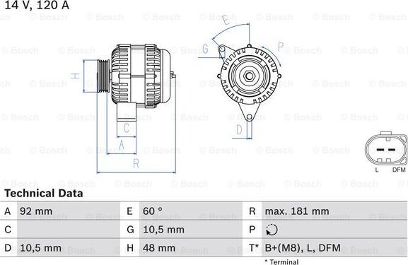 BOSCH 0 986 042 540 - Alternatore www.autoricambit.com