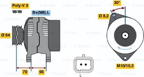 BOSCH 0 986 042 131 - Alternatore www.autoricambit.com