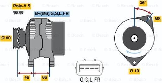 BOSCH 0 986 042 301 - Alternatore www.autoricambit.com