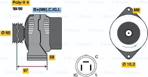 BOSCH 0 986 042 321 - Alternatore www.autoricambit.com