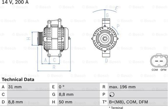 BOSCH 0 986 047 490 - Alternatore www.autoricambit.com