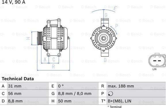 BOSCH 0 986 047 840 - Alternatore www.autoricambit.com