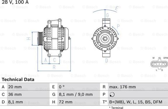 BOSCH 0 986 047 820 - Alternatore www.autoricambit.com