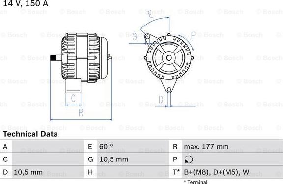 BOSCH 0 986 047 210 - Alternatore www.autoricambit.com