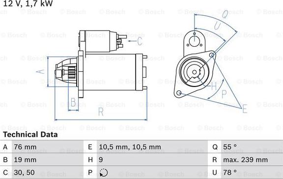 BOSCH 0 986 019 960 - Motorino d'avviamento www.autoricambit.com