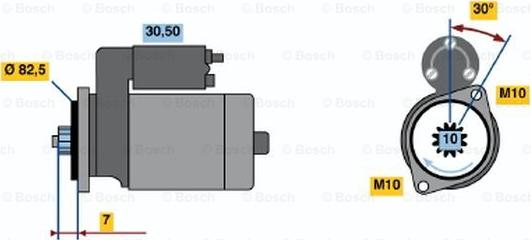 BOSCH 0 986 019 101 - Motorino d'avviamento www.autoricambit.com