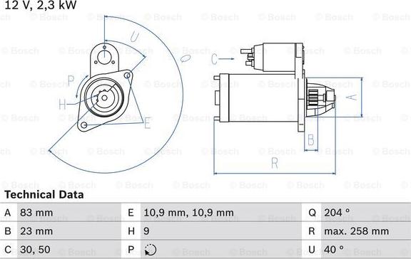 BOSCH 0 986 019 820 - Motorino d'avviamento www.autoricambit.com