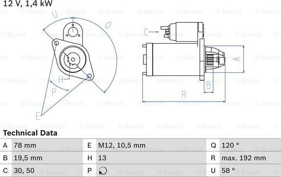 BOSCH 0 986 019 361 - Motorino d'avviamento www.autoricambit.com