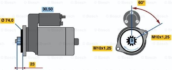 BOSCH 0 986 014 511 - Motorino d'avviamento www.autoricambit.com