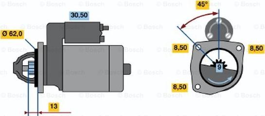 BOSCH 0 986 015 551 - Motorino d'avviamento www.autoricambit.com