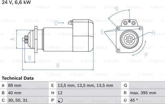 BOSCH 0 986 015 670 - Motorino d'avviamento www.autoricambit.com