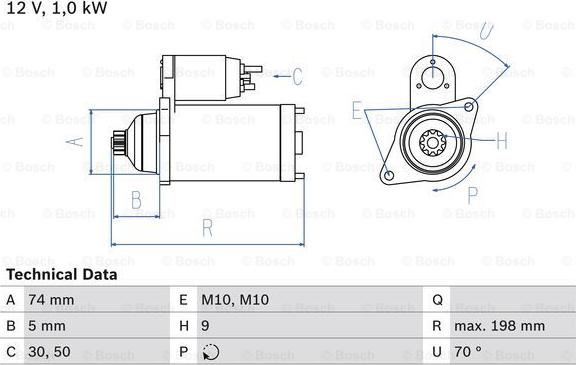 BOSCH 0 986 015 001 - Motorino d'avviamento www.autoricambit.com