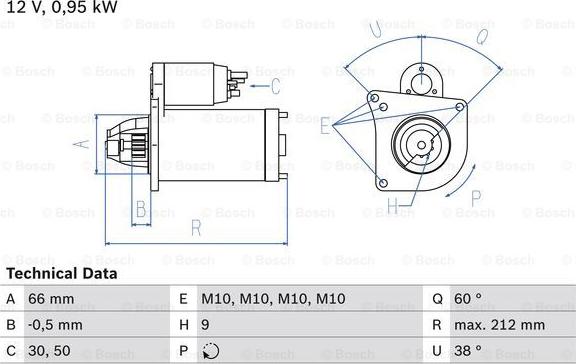 BOSCH 0 986 015 010 - Motorino d'avviamento www.autoricambit.com