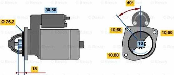 BOSCH 0 986 015 190 - Motorino d'avviamento www.autoricambit.com