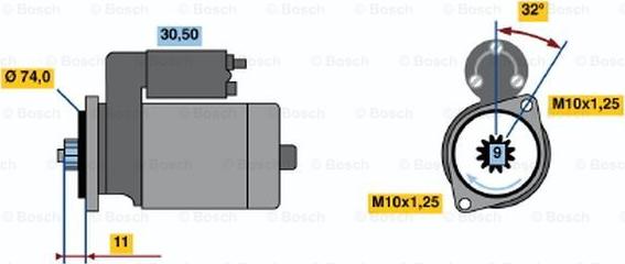 BOSCH 0 986 015 351 - Motorino d'avviamento www.autoricambit.com