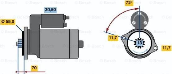 BOSCH 0 986 016 511 - Motorino d'avviamento www.autoricambit.com