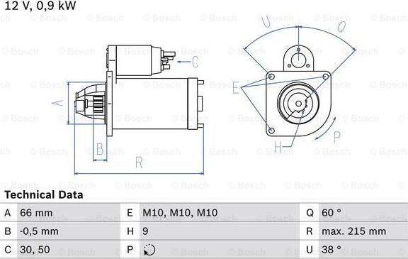 BOSCH 0 986 016 600 - Motorino d'avviamento www.autoricambit.com