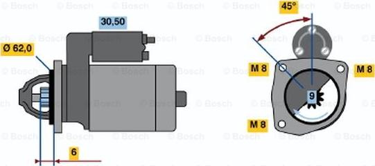 BOSCH 0 986 016 130 - Motorino d'avviamento www.autoricambit.com