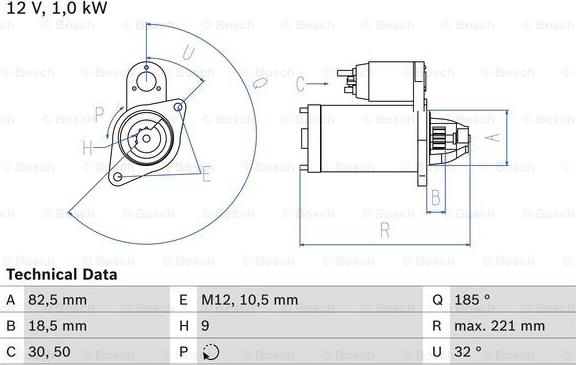 BOSCH 0 986 016 880 - Motorino d'avviamento www.autoricambit.com