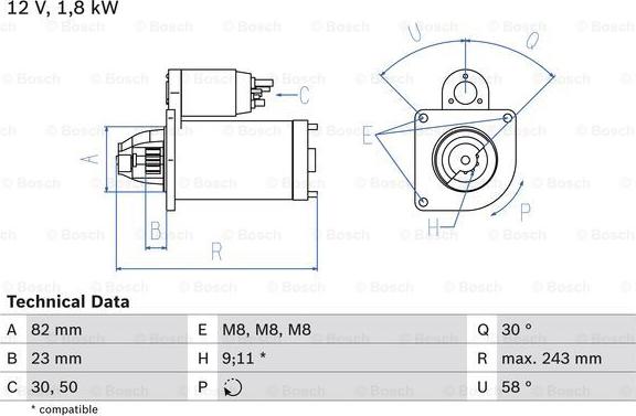 BOSCH 0 986 016 870 - Motorino d'avviamento www.autoricambit.com