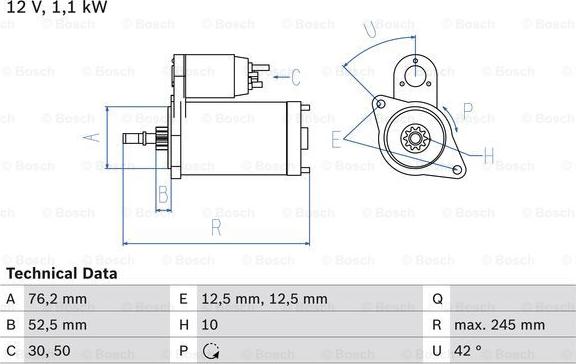 BOSCH 0 986 016 300 - Motorino d'avviamento www.autoricambit.com